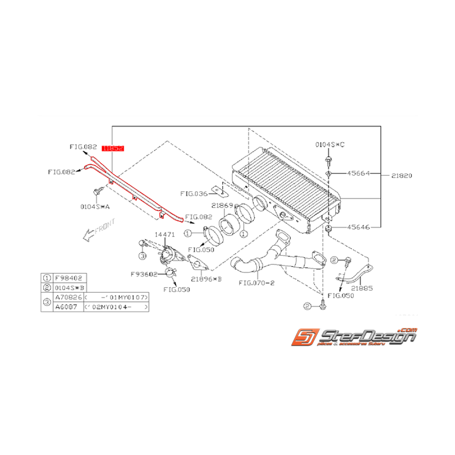 Durite PCV SUBARU WRX/STI 01-02 Durite PCV SUBARU WRX/STI 01-02