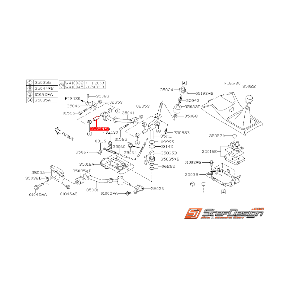 Entretoise levier de vitesse boite 6 subaru STI 06-07 Entretoise levier de vitesse boite 6 subaru STI 06-07