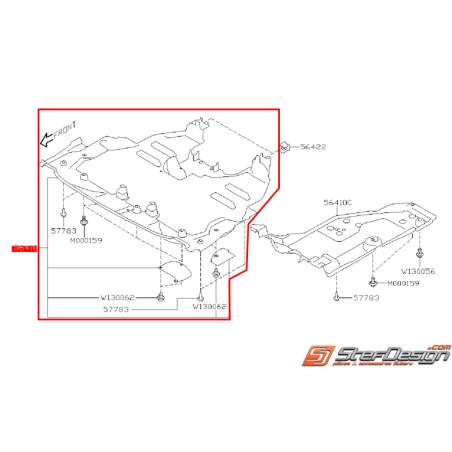 Cache sous-moteur subaru WRX/STI 03-07