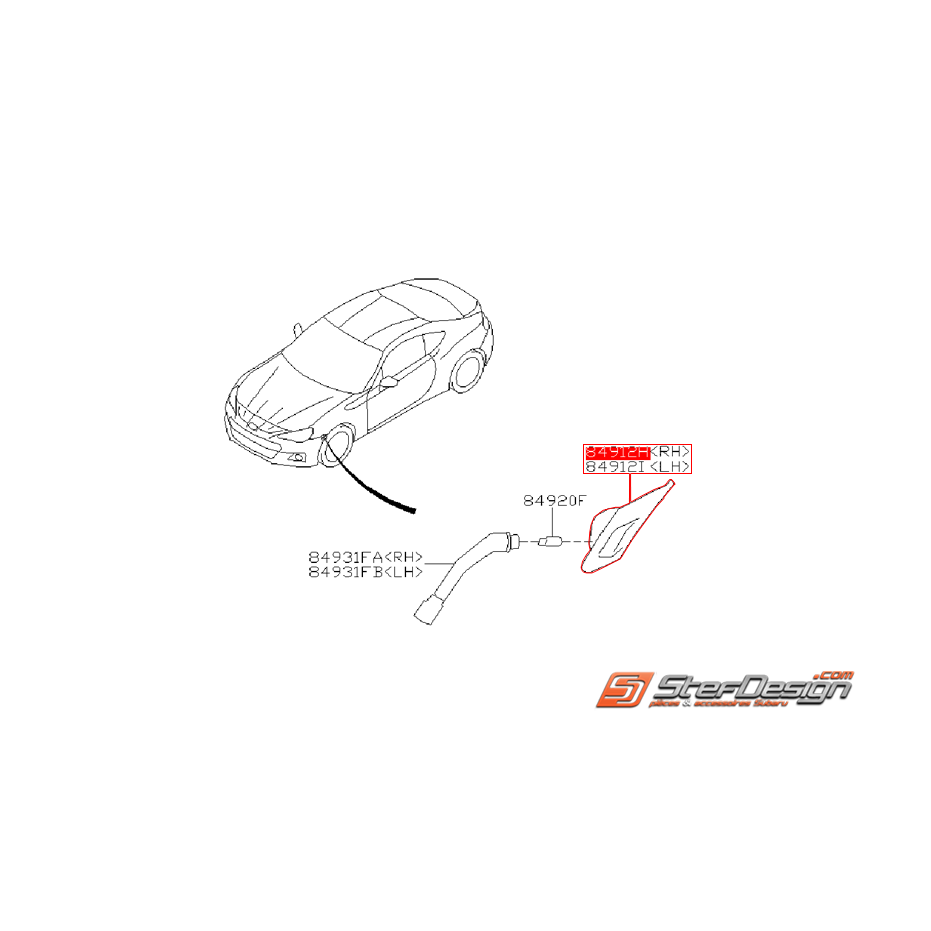 Répétiteur avant SUBARU BRZ