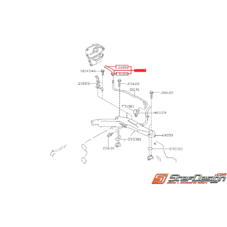 Durite inférieur vase d'expansion SUBARU WRX 01-07 STI 01-14