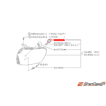 Douille veilleuse SUBARU GT 93-00