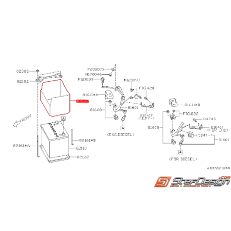 Chaussette isolante batterie WRX/STI 06-14