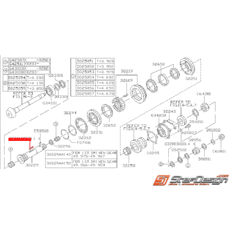 Grosse clavette d'axe arbre secondaire GT 99-00