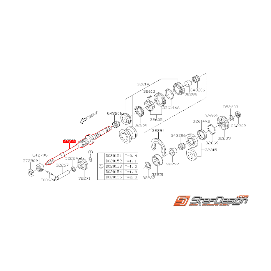 Arbre primaire origine subaru WRX 08-11
