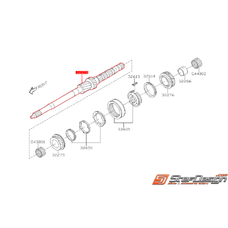 Arbre primaire origine SUBARU STI 06-14