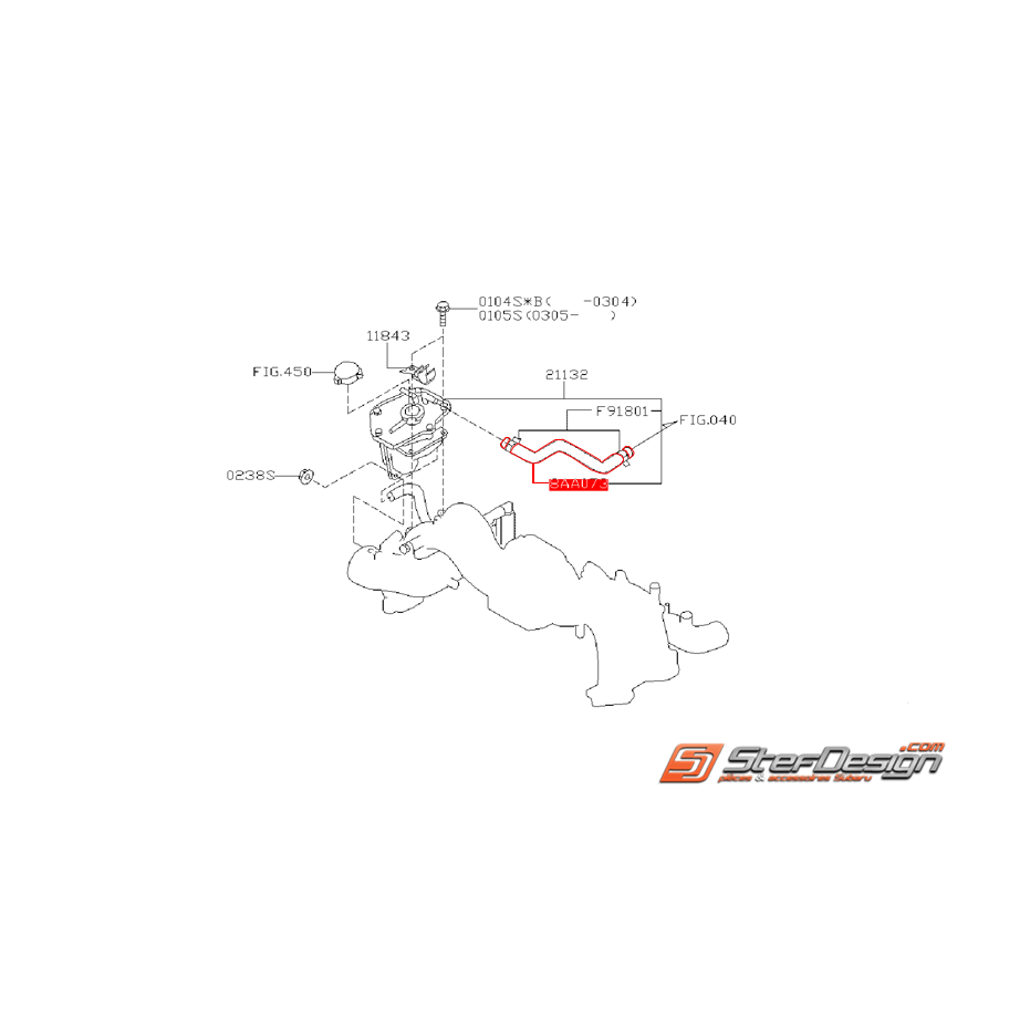 Durite d'eau vase d'expansion/turbo WRX et STI 01-07