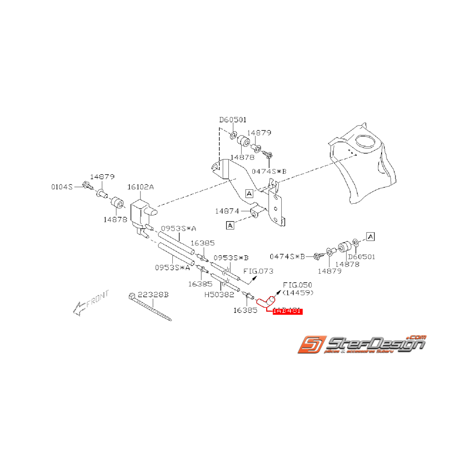Flexible dépression EGR origine WRX/STI 01-07 Flexible dépression EGR origine WRX/STI 01-07