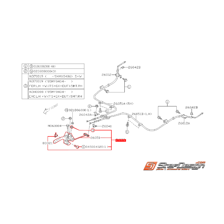 Levier de frein a main WRX 08-11 Levier de frein a main WRX 08-11