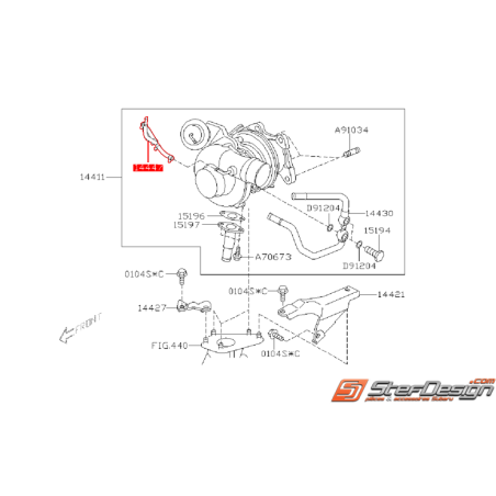 Kit durite turbo/solenoide STI 08-14