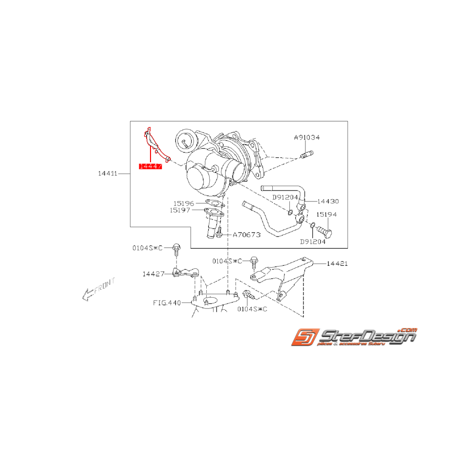 Kit durite turbo/solenoide STI 08-14 Kit durite turbo/solenoide STI 08-14