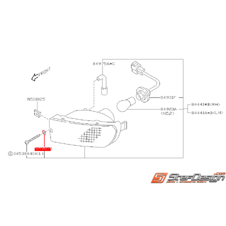 Rondelle fixation avant clignotant GT 99-00