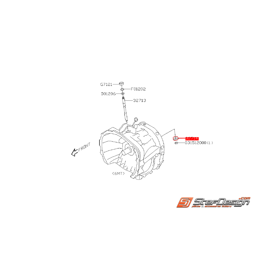 Pignon d'entrainement boite 6 STI 01-07 Pignon d'entrainement boite 6 STI 01-07