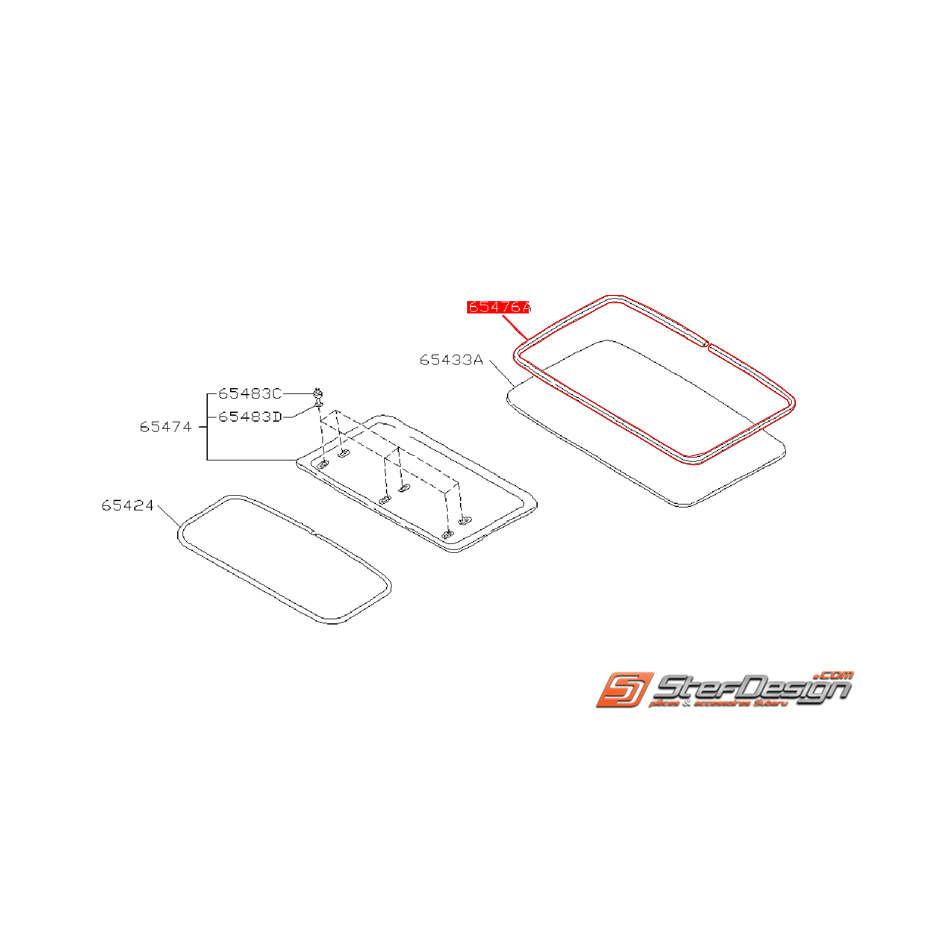 Joint d'étanchéité de toit ouvrant GT 93-00