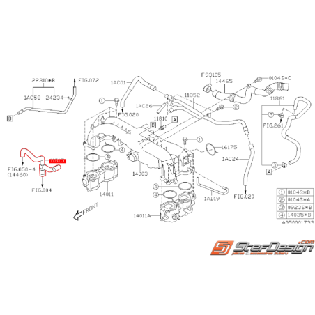 Durite PCV collecteur d'admission WRX 08-10