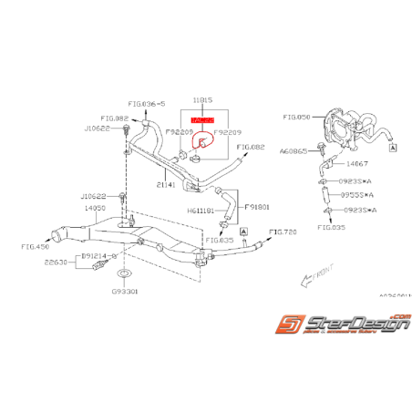 Durite dépression pour subaru WRX 08-10