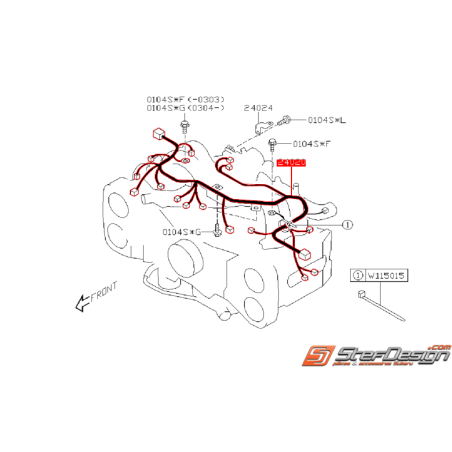 Faisceau moteur subaru WRX 01-05