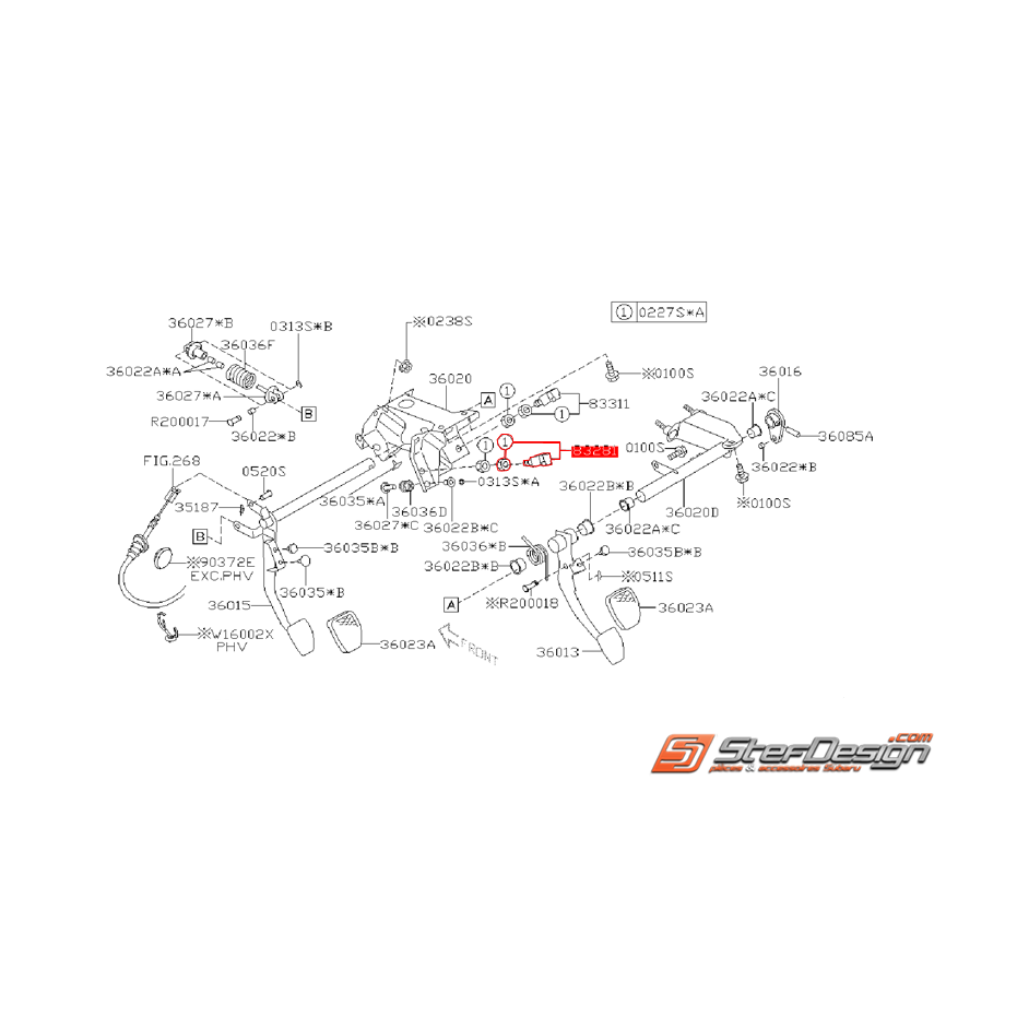 Capteur pédale d'embrayage (régulateur de vitesse) WRX/STI 06-07