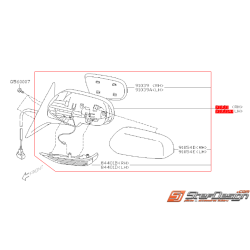 Rétroviseur argent brillant Legacy 2003