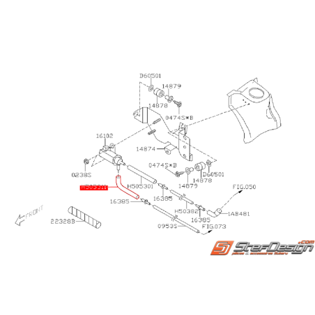 Durite inférieur sortie solénoïde WRX/STI 03-05