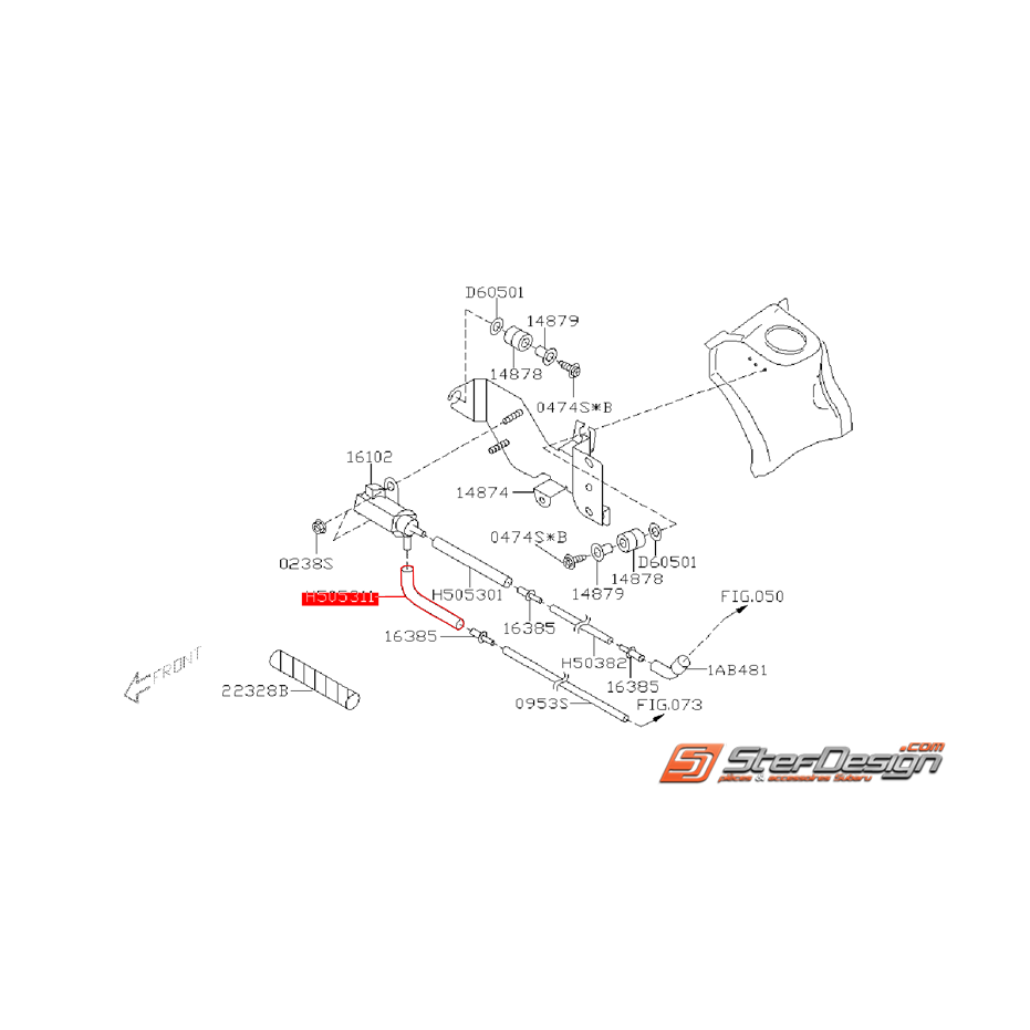 Durite inférieur sortie solénoïde WRX/STI 03-05