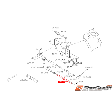 Durite inférieur de solénoïde WRX 03-05