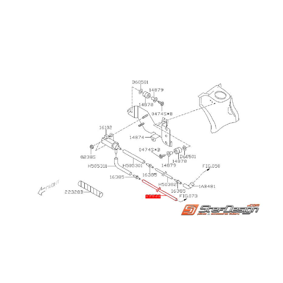 Durite inférieur de solénoïde WRX 03-05 Durite inférieur de solénoïde WRX 03-05