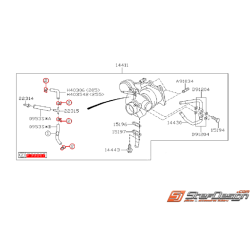Attache tuyaux t de turbo GT 99-00 WRX 01-05