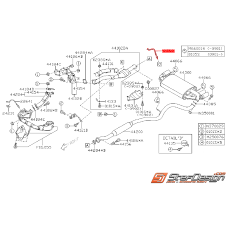 Sonde lambda oxygen échappement STI 08-14