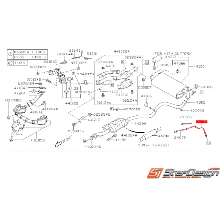 Sonde lambda oxygen échappement WRX 08-11