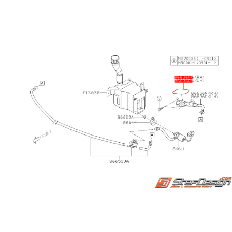 Couvercles lave-phares subaru STI 01/06/10 à 2014