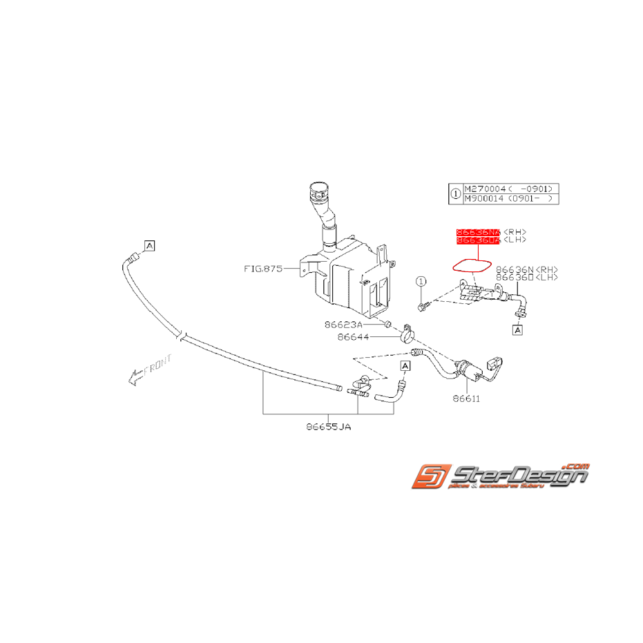 Couvercles lave-phares subaru STI 01/06/10 à 2014