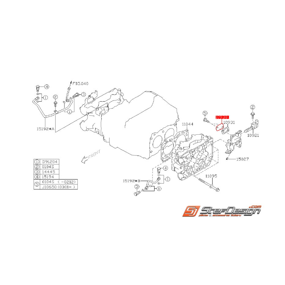 Couvercle retour d'huile cam variable WRX 03-11 STI 01-15