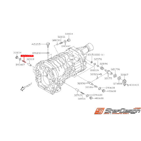 Ressort bille de verrouillage boite 6 vitesses STI 01-07