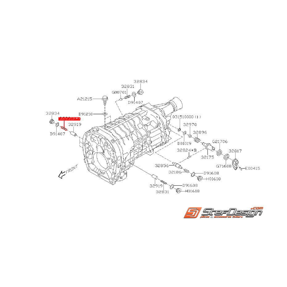 Ressort bille de verrouillage boite 6 vitesses STI 01-07