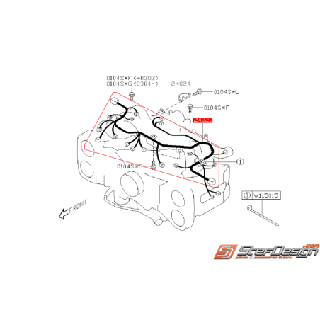 Faisceau moteur SUBARU STI 01-02