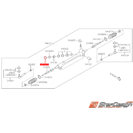 Écroue auto-bloquant cremaillère de direction BRZ - TOYOTA GT 86