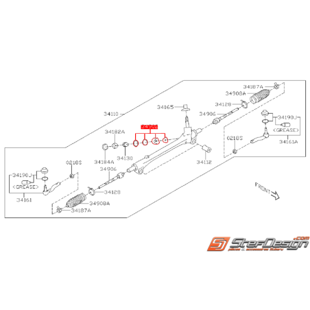 Bloc de pression de crémaillère de direction BRZ - TOYOTA GT 86