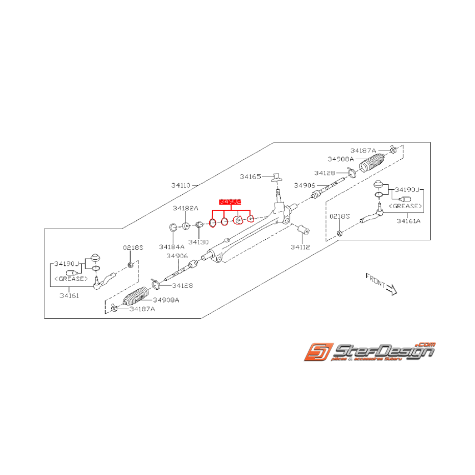 Bloc de pression de crémaillère de direction BRZ - TOYOTA GT 86