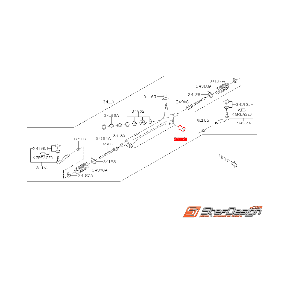 Silent bloc de crémaillère de direction BRZ - TOYOTA GT 86
