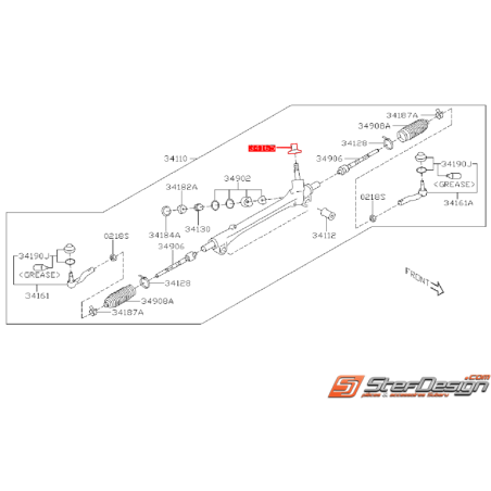 Cache poussière de cremaillère de direction BRZ - TOYOTA GT 86