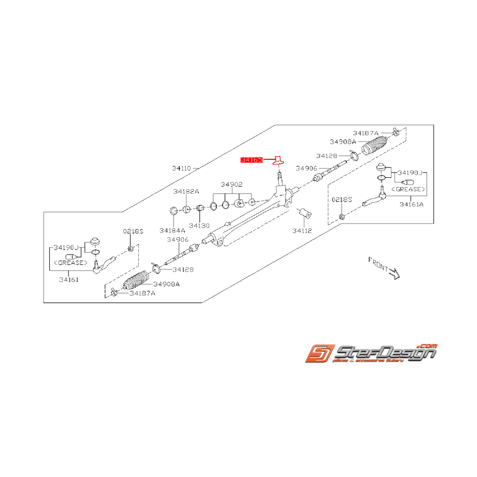 Cache poussière de cremaillère de direction BRZ - TOYOTA GT 86