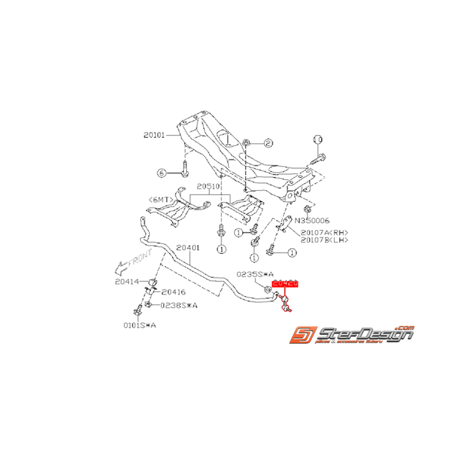 Links avant de barre stabilisatrice avant WRX/STI 01-14 LEGACY 2003 Links avant de barre stabilisatrice avant WRX/STI 01-14 LEGACY 2003
