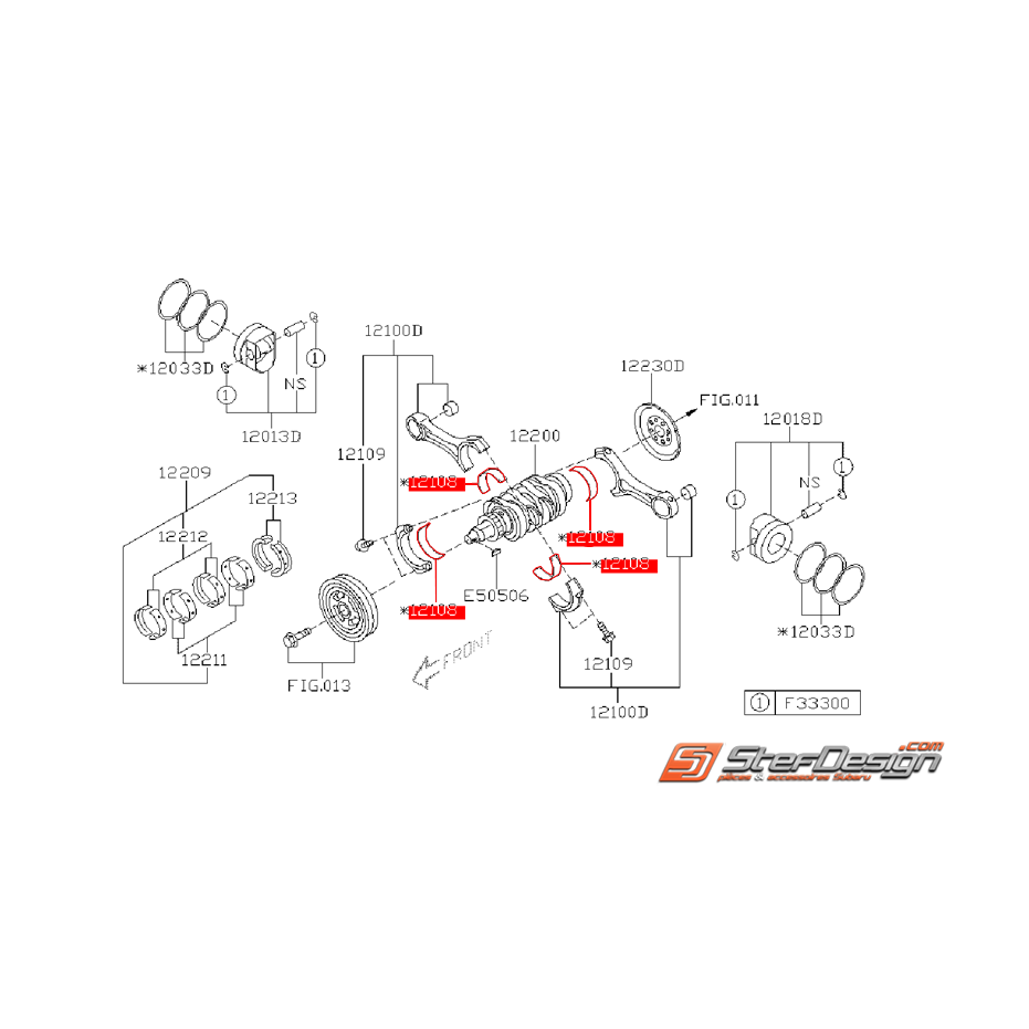 Coussinet de bielles SUBARU DIESEL 2010