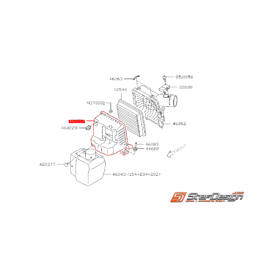 Coque inférieur de boite a air origine subaru WRX/STI 08-11