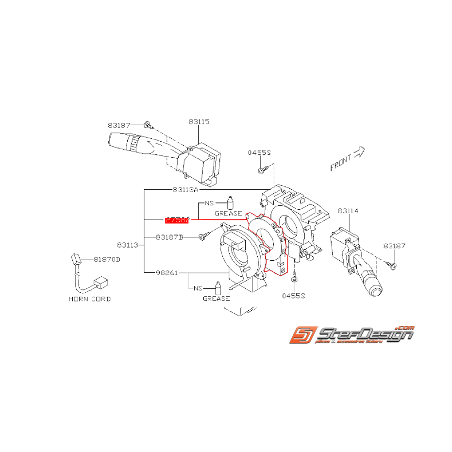 Capteur angle de braquage de volant WRX/STI 08-14