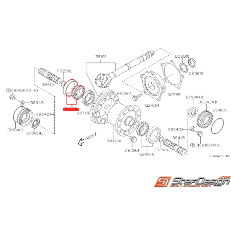 Roulement de boite 6 vitesses STI 01-06