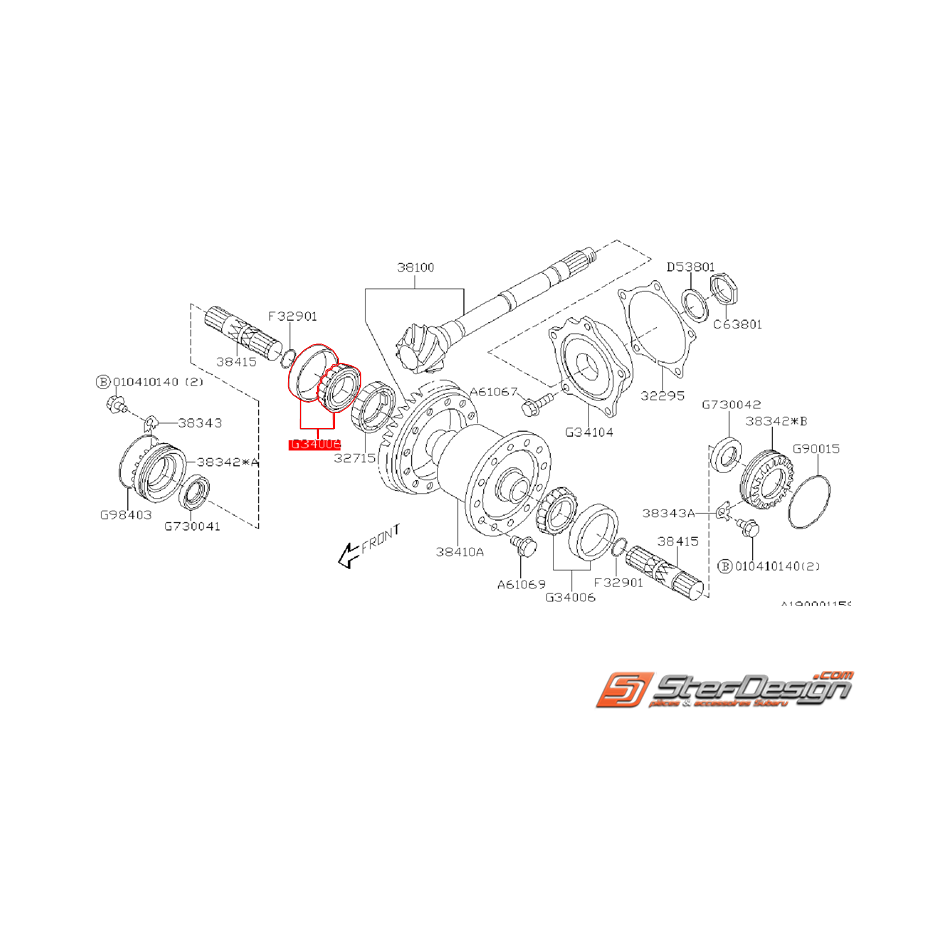 Roulement de boite 6 vitesses STI 01-06