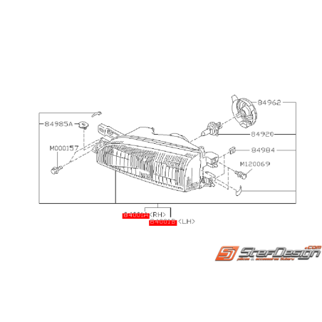 Phare avant origine SUBARU GT 99-00