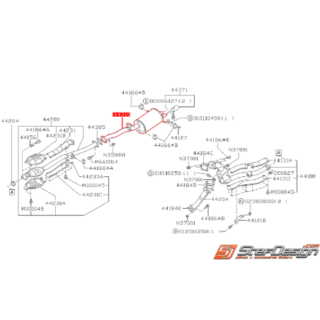 Silencieux d’échappement origine SUBARU GT 93-00